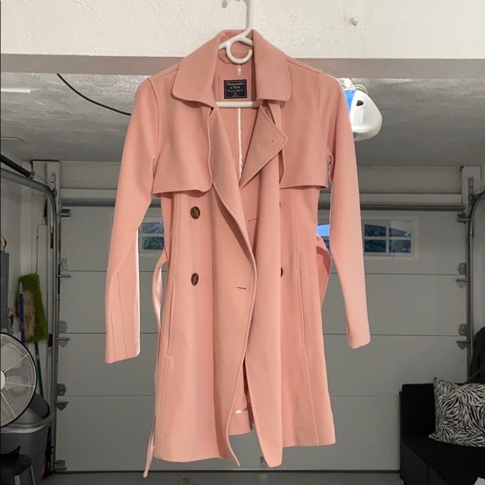 Light pink trench coat